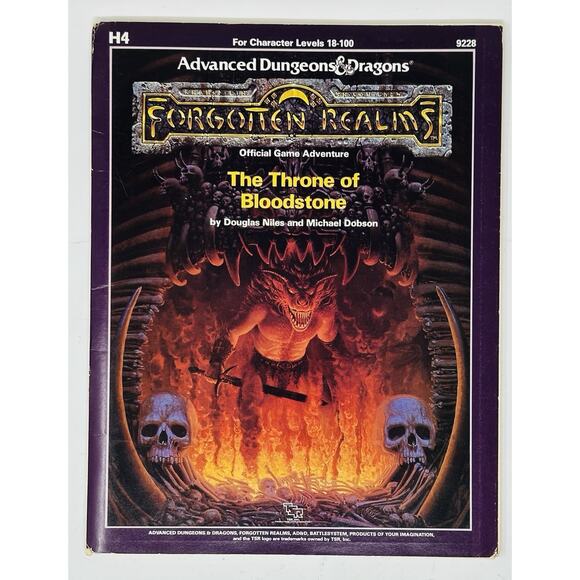 The Throne of Bloodstone Dungeons & Dragons Forgotten Realms 1988 TSR RPG #9228 - Picture 1 of 11